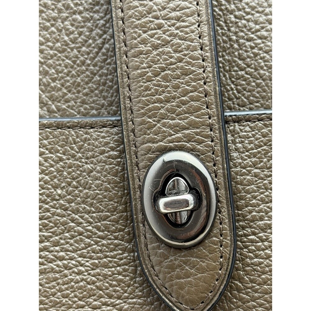 Coach Mercer Satchel Tote Bag Pebbled Leather Brown Shoulder Crossbody Purse - Picture 7 of 16